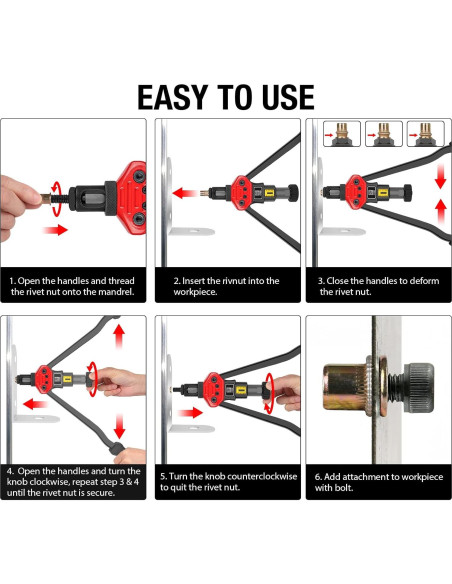 Herramienta de Tuerca Remachada GIANTISAN 40,64 cm 176 Piezas