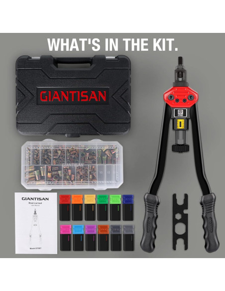 Herramienta de Tuerca Remachada GIANTISAN 40,64 cm 176 Piezas