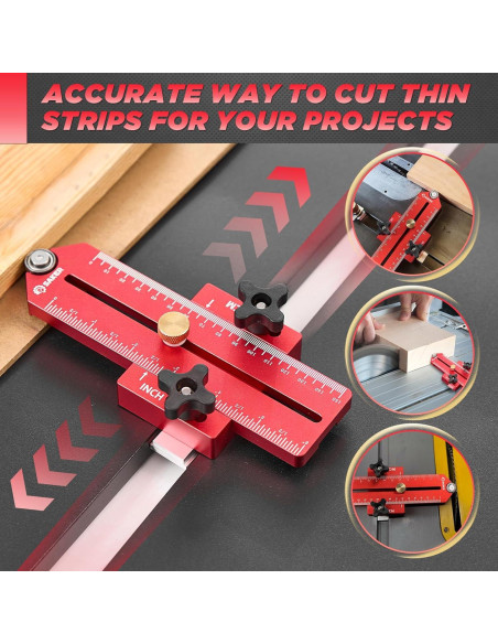 Guía de sierra de mesa Saker FC-150, corte preciso 0,79 mm