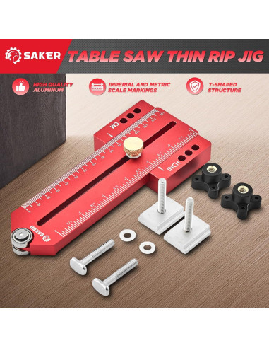 Guía de sierra de mesa Saker FC-150, corte preciso 0,79 mm