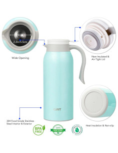 Termo de Café GiNT 1.5L Acero Inoxidable Doble Pared Azul 2