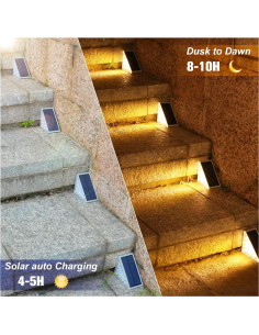 Luces Solares VOLISUN para Escaleras Paquete de 6 LED IP67 2