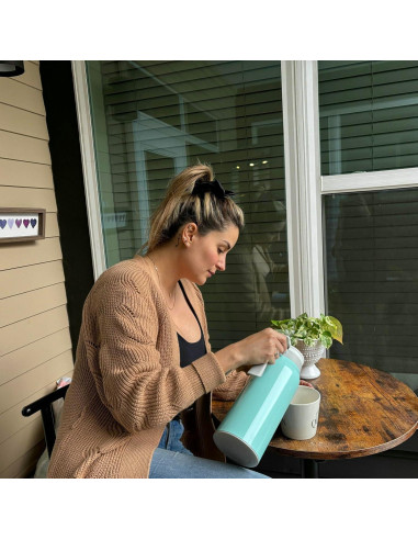 Termo de Café GiNT 1.5L Acero Inoxidable Doble Pared Azul