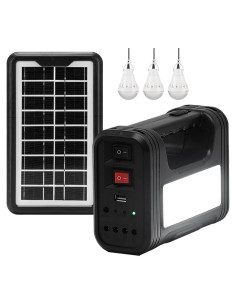 Generador Solar Portátil Upusa 9000mAh con Panel LED