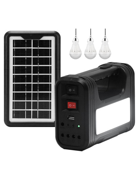 Generador Solar Portátil Upusa 9000mAh con Panel LED