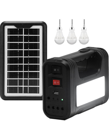 Generador Solar Portátil Upusa 9000mAh con Panel LED