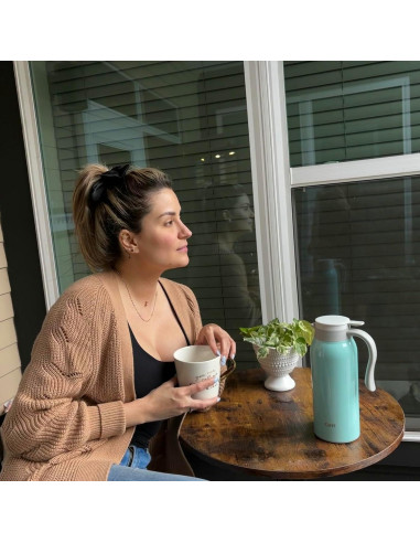 Termo de Café GiNT 1.5L Acero Inoxidable Doble Pared Azul