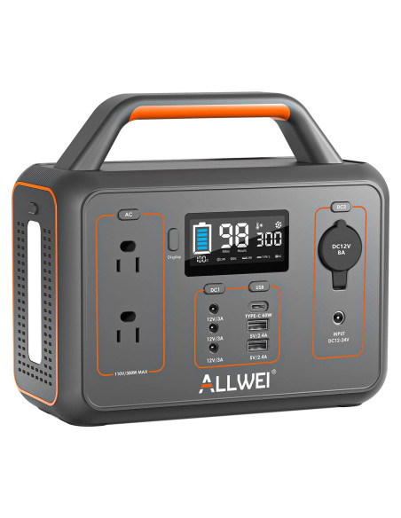 Generador Solar Portátil ALLWEI 300W 280Wh para Camping