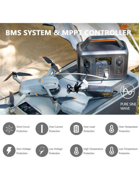 Generador Solar Portátil ALLWEI 300W 280Wh para Camping