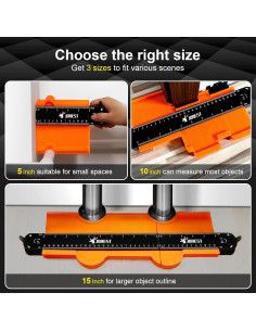 Medidor de Contorno JOREST 15 cm Multiusos para Bricolaje 2