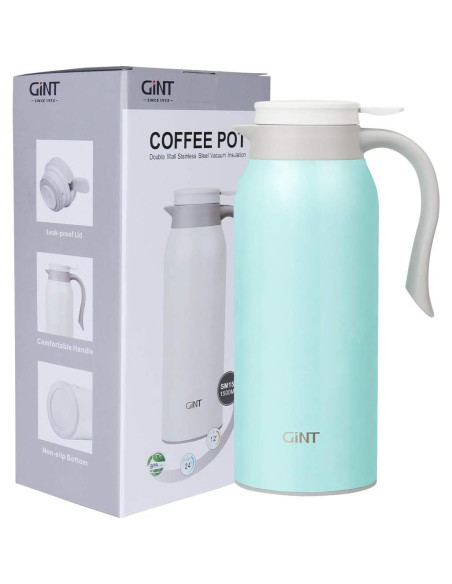 Termo de Café GiNT 1.5L Acero Inoxidable Doble Pared Azul