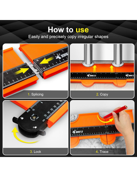 Medidor de Contorno JOREST 15 cm Multiusos para Bricolaje