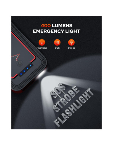 Arrancador de Batería 3000A BOOKOO H9 Portátil 12V