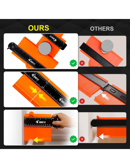 Medidor de Contorno JOREST 15 cm Multiusos para Bricolaje