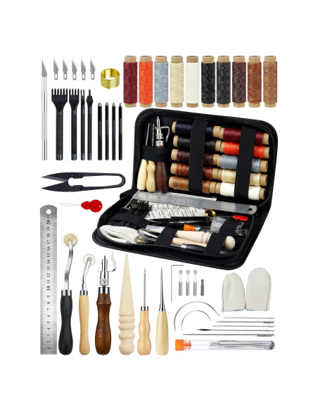 Kit de Herramientas de Cuero PLANTIONAL para Principiantes