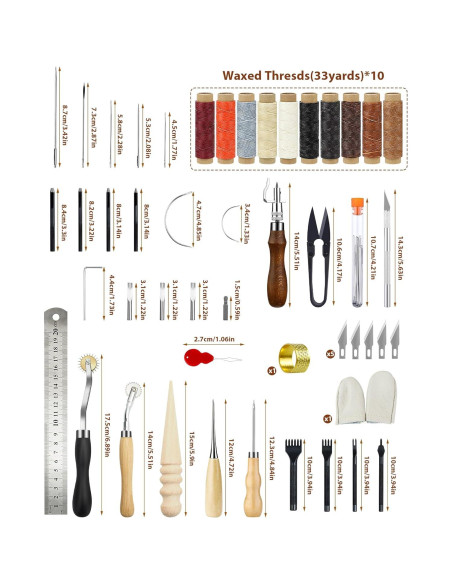 Kit de Herramientas de Cuero PLANTIONAL para Principiantes
