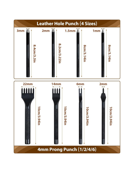 Kit de Herramientas de Cuero PLANTIONAL para Principiantes