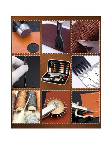Kit de Herramientas de Cuero PLANTIONAL para Principiantes