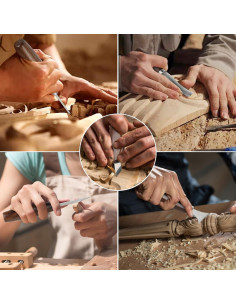 Kit de Tallado en Madera SEYHAKI 15 Herramientas con Estuche 2