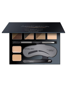 Kit de Cejas Aesthetica 16 Piezas con Polvos y Plantillas