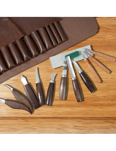 Kit de Tallado en Madera SEYHAKI 15 Herramientas con Estuche