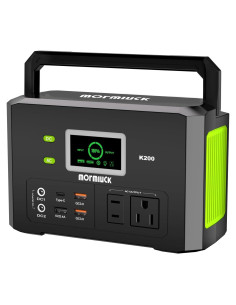 Estación de Energía Portátil Mormluck K200 200W 118Wh Verde