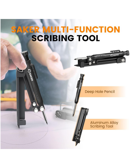 Herramienta Scribing Saker - Aluminio - 13.97 cm - Negro Herramienta Scribing Saker - Aluminio - 13.97 cm - Negro