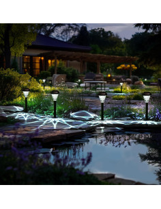 GIGALUMI Paquete de 8 Luces Solares Impermeables para Jardín 2