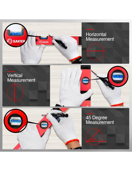 Juego de Nivel Plegable Saker + Lápiz Profundo + Aluminio