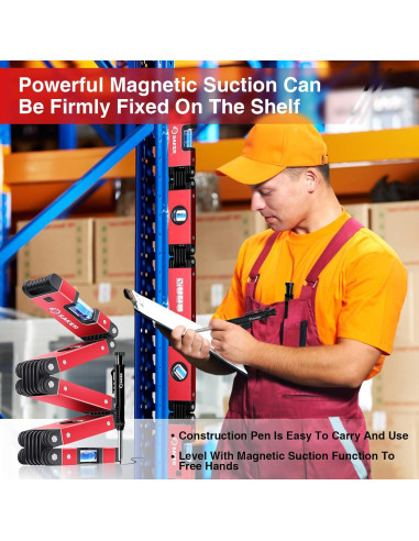 Juego de Nivel Plegable Saker + Lápiz Profundo + Aluminio