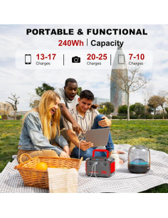 Estación de Energía Portátil MARBERO M638 240Wh 350W Camping 2