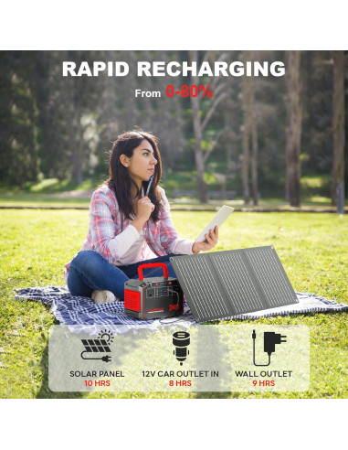 Estación de Energía Portátil MARBERO M638 240Wh 350W Camping