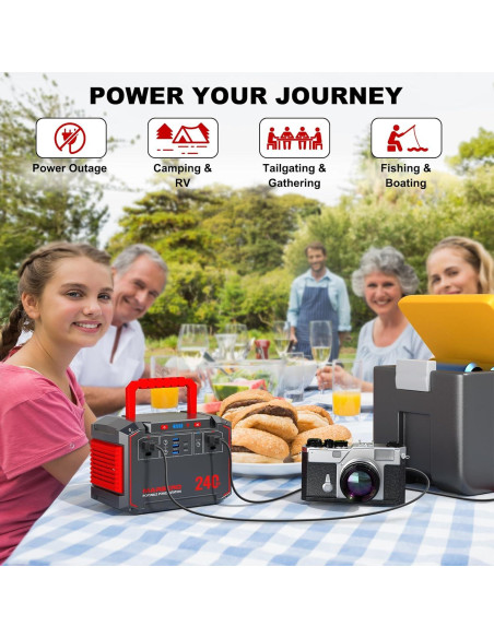 Estación de Energía Portátil MARBERO M638 240Wh 350W Camping