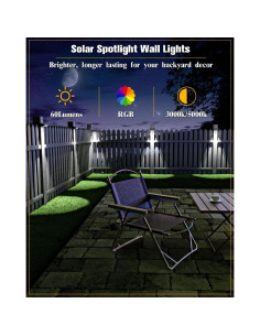 Luces Solares JOFIOS Paquete de 12, 50 Lúmenes RGB 2