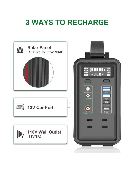 Estación de Energía Portátil Difeisi P240 240Wh 110V
