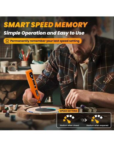 Herramienta Rotativa Inalámbrica HARDELL 3.7V 69 Accesorios