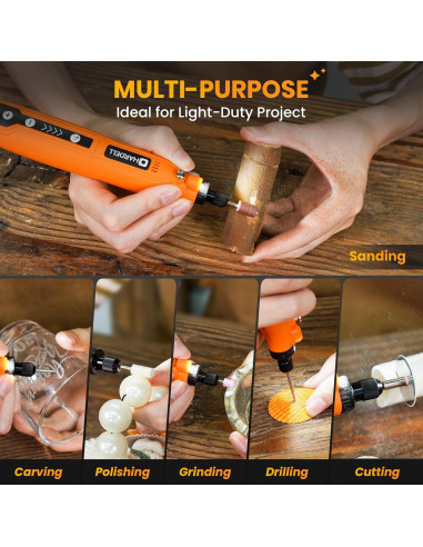 Herramienta Rotativa Inalámbrica HARDELL 3.7V 69 Accesorios