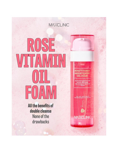 Limpiador Facial Espumoso MAXCLINIC Aceite de Rosa 120ml