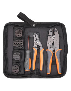 Juego de herramientas de crimpado IWISS con pelacables