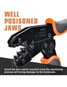 Juego de herramientas de crimpado IWISS con pelacables 2