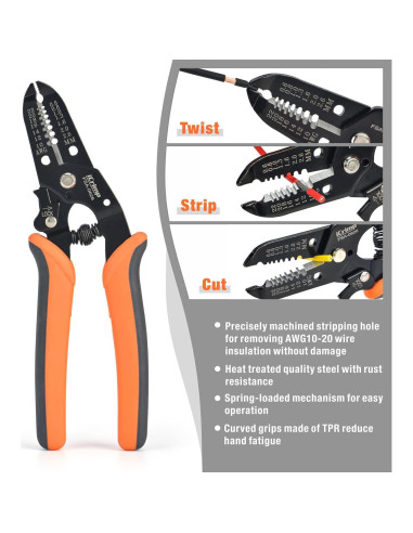 Juego de herramientas de crimpado IWISS con pelacables