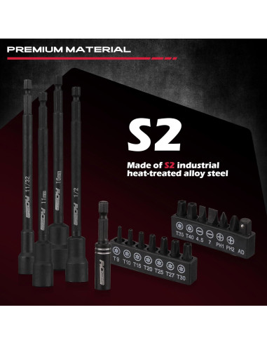 Juego de Puntas de Impacto SEDY 31 Piezas Métricas y SAE