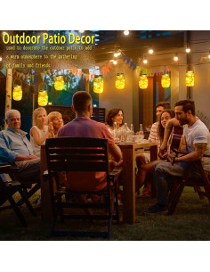 Cooo 12 Linternas Solares de Cristal 30 LED para Exterior 2