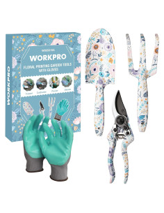 Juego de Herramientas de Jardín WORKPRO 4 Piezas Aluminio