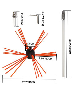 Kit de Limpieza de Chimeneas VEVOR 8 Varillas 7,92 m 2