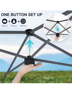 Carpa Plegable COOSHADE 3x3m con 2 Paredes Laterales 2