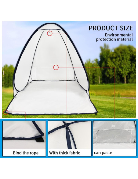 Cabina de Pintura Portátil PLANTIONAL 0.94x0.97x1.01m