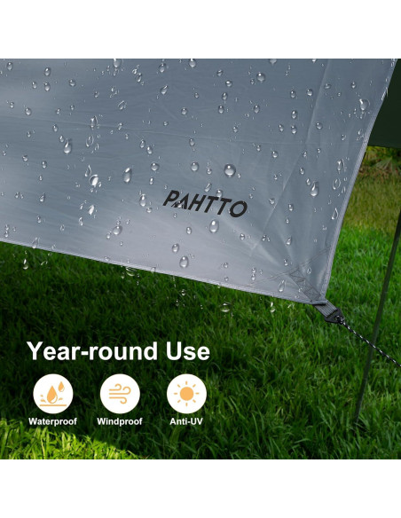 Toldo de Camping PAHTTO 4,88x3,66m Impermeable Gris Toldo de Camping PAHTTO 4,88x3,66m Impermeable Gris