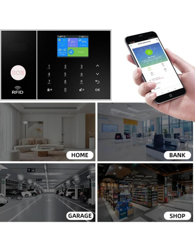 Sistema de Alarma Inalámbrico YBJ con 16 Piezas y WiFi