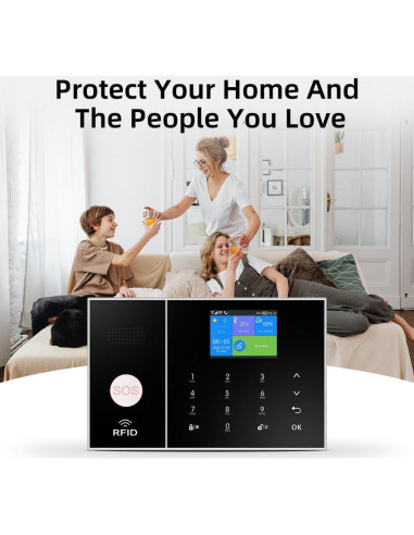 Sistema de Alarma Inalámbrico YBJ con 16 Piezas y WiFi